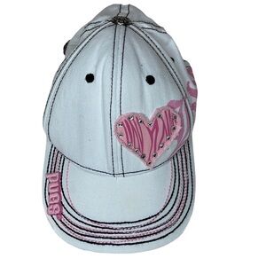 Pugs Gear White Pink Dimond Hat